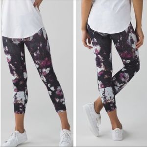 lululemon Wunder Under Crop Legging Kara Blossom SZ 6